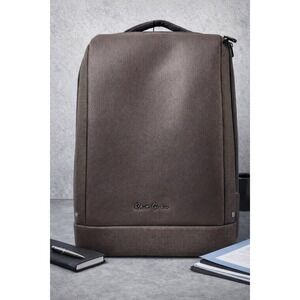 New Robert Graham Thurston Brown Laptop Backpack Bag Padded Business Luxury